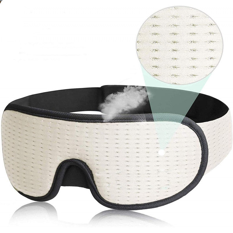 Sleep eye mask with built-in speakers and cushioned comfort