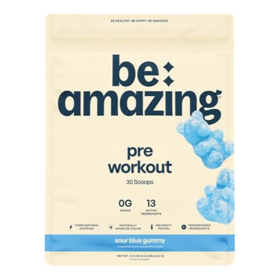 Be Amazing Vegan Pre-Workout – Sour Blue Gummy, Energy + Adaptogens