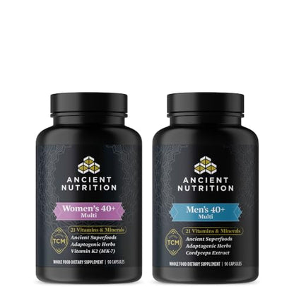 Ancient Nutrition Multivitamins for Men and Women, Age 40+ (90 Count)