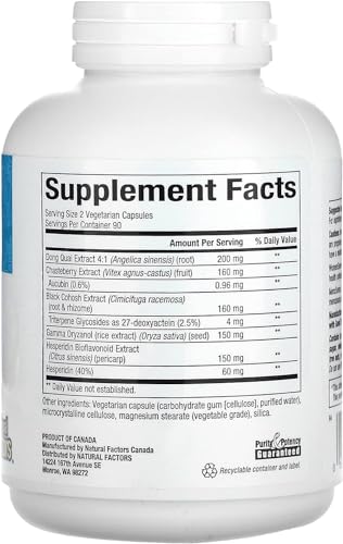 WomenSense MenoSense – Natural Menopause Symptom Relief, Vegan, 180 Ct