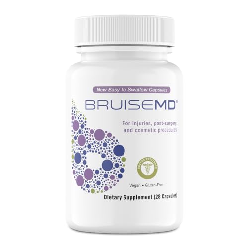 BruiseMD Arnica 1,000mg and Bromelain 500mg 2,400GDU/g Supplement for Bruising and Swelling, Easy to Swallow Capsules (7-Day Supply) - Advanced Bruise Treatment Formula
