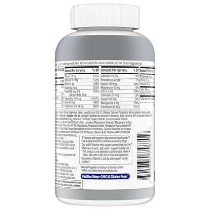 Centrum Silver Men 50+ – D3, B12 & Zinc for Heart, Memory & Immunity