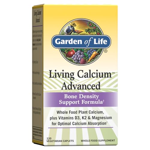 Garden of Life Living Calcium – Advanced D3, K2, Magnesium Support 120 Ct