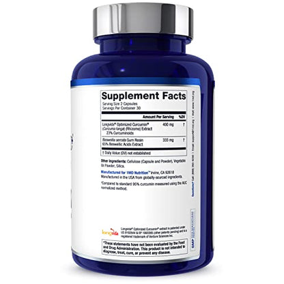 CurcuminMD Plus – 285x Absorbable Turmeric + Boswellia – 60 Ct
Clinically Proven | High Absorption | Joint Relief & Mobility | 60 Vegan Capsules