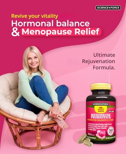 Lovely Menopause Supplement + Hormone Balance + Weight Management, Hot Flashes, Mood Swings, Vaginal Health & Dryness | Black Cohosh, Dong Quai, Ashwagandha + Probiotics, Woman Supplement, 60 ct