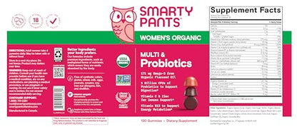 SmartyPants Organic Women’s Multivitamin – Biotin, Probiotics, Omega-3