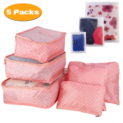 9-Piece Travel Packing Cubes Set – Water-Resistant Luggage Organizer Bags