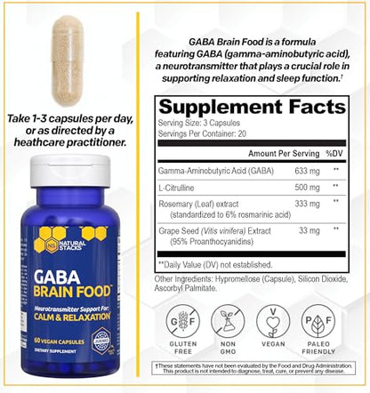 GABA Brain Food – Support for Calm, Relaxation & Restful Sleep