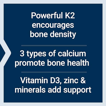 Life Extension Bone Restore Elite – Calcium, D3, K2 & Magnesium Support 120 Ct