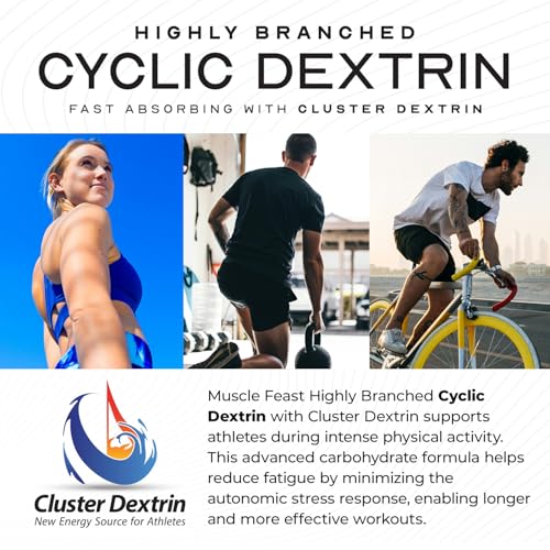 Muscle Feast Highly Branched Cyclic Dextrin Premium Pre-Workout or Post-Workout Supplement, Unflavored, 5lbs