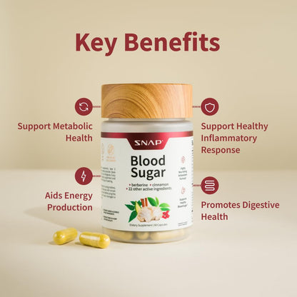 Snap Supplements Blood Sugar Blend – Glucose Support – 60 Capsules