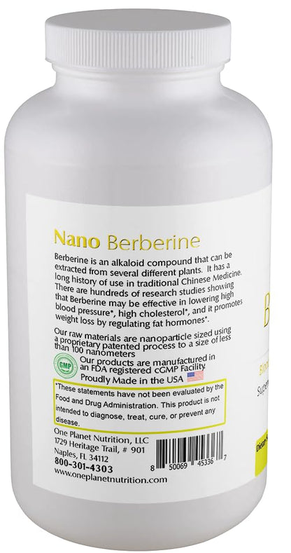 One Planet Nutrition Nano Berberine – 250mg for Cellular Health & Vitality (120 Capsules)