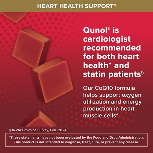 Qunol CoQ10 200mg Soft Chews – Heart Health & Energy Support – 90 Ct
