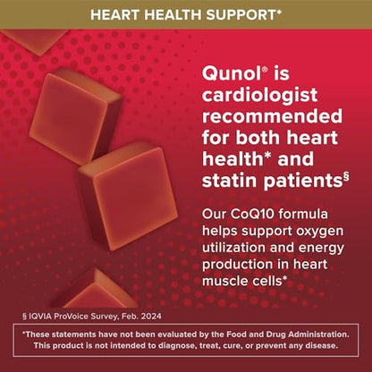 Qunol CoQ10 200mg Soft Chews – Heart Health & Energy Support – 90 Ct