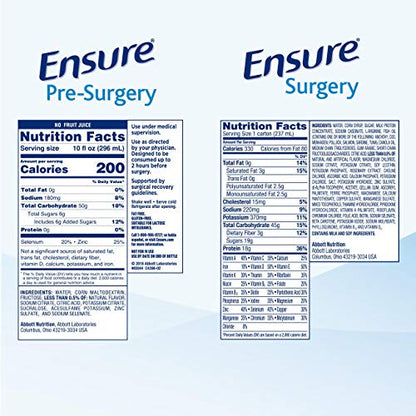 Ensure Surgery Perioperative 5-Day Bundle with 3 Ensure Pre-Surgery Clear Carbohydrate Drinks & 20 Ensure Surgery Immunonutrition Shakes