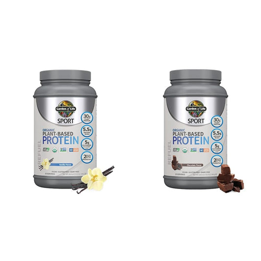 Garden of Life Vegan Sport Protein Bundle – Vanilla & Chocolate, 30g, 19 Servings Each