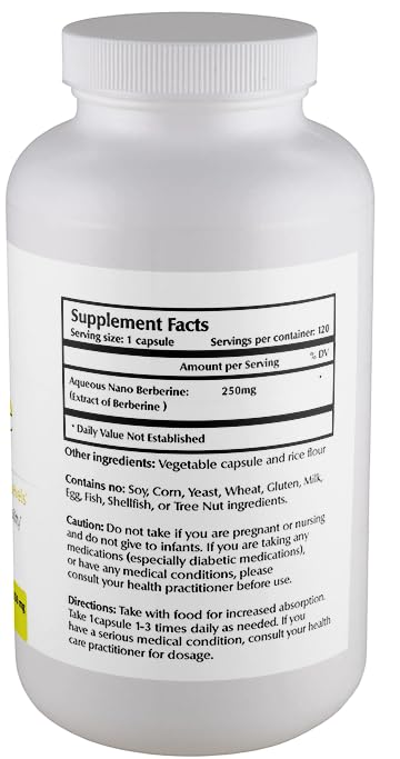 One Planet Nutrition Nano Berberine – 250mg for Cellular Health & Vitality (120 Capsules)