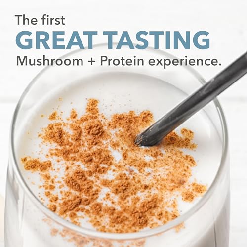 PlantFusion Mushroom Protein – Chocolate, Vegan, Adaptogen Blend, 1 lb