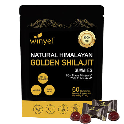 Shilajit Gummies – Energy, Hormone & Mineral Support
Vegan gummies with 85+ trace minerals, ashwagandha & gokshura.
