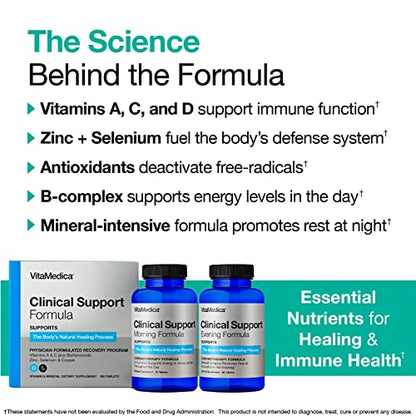 VitaMedica | Clinical Support Formula | Promotes Collagen & Wound Healing | Vitamin C, D, & A to Support Healthy Immune Function | Zinc + Selenium | Vitamin B | Multivitamin for Women & Men
