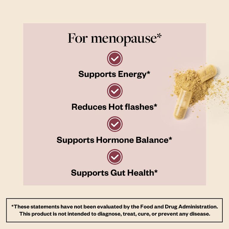 MENOLABS MenoFit, Menopause Supplements for Women - 60 Capsules - Advanced Women’s Probiotic with Vitamins and Red Clover for Gut Health, Hot Flashes and Hormone Balance for Women