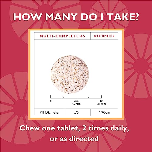 Celebrate Vitamins Multi-Complete Chewables, 45mg Iron – Daily Bariatric Multivitamin for Sleeve Gastrectomy and Gastric Bypass Surgery Patients – Essential Vitamins & Minerals - Melon (180 Tablets)