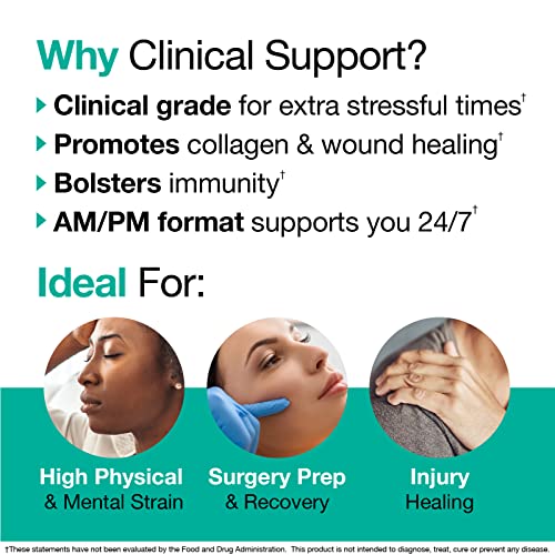 VitaMedica | Clinical Support Formula | Promotes Collagen & Wound Healing | Vitamin C, D, & A to Support Healthy Immune Function | Zinc + Selenium | Vitamin B | Multivitamin for Women & Men