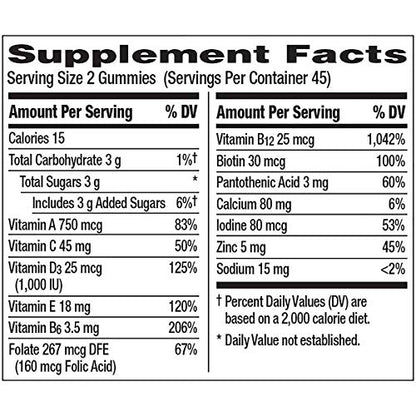 Centrum Women 50+ MultiGummies – D3, B6 & B12 for Bone & Immunity
