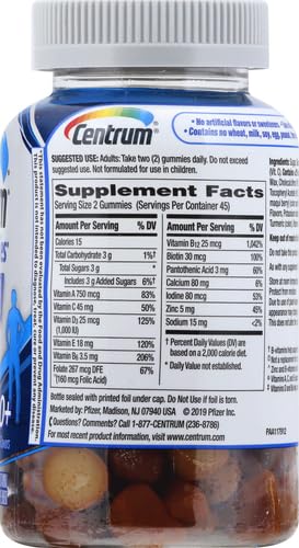 Centrum Women 50+ MultiGummies – D3, B6 & B12 for Bone & Immunity