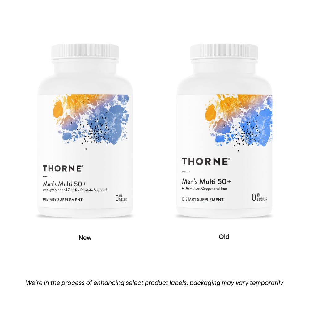 Thorne Men's Multi 50+ – Prostate, Heart & Immune Support – 180 Ct