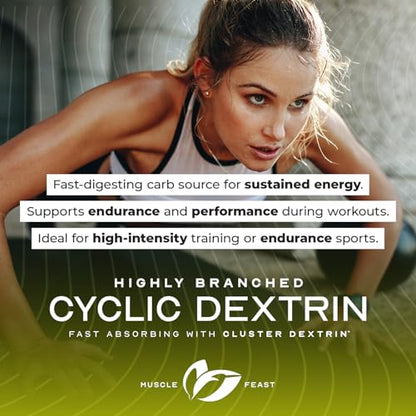 Muscle Feast Highly Branched Cyclic Dextrin Premium Pre-Workout or Post-Workout Supplement, Unflavored, 5lbs