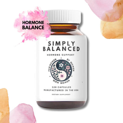 Simply Balanced - Hormone Balance for Women - Restore Hormone Harmony - PMDD Supplements for Women - Perimenopause - Menopause - PMS - PCOS Supplements - Estrogen Supplement - 120 ct