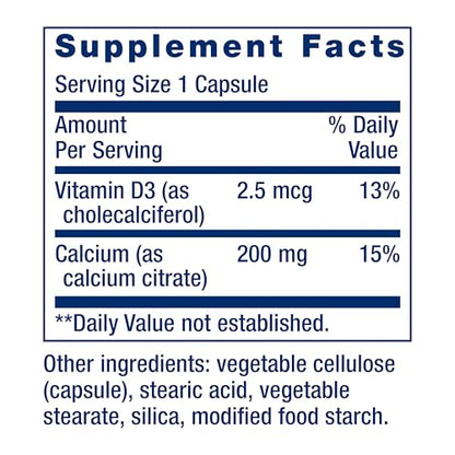 Life Extension Calcium Citrate with Vitamin D for Bone Health - 200 Ct
