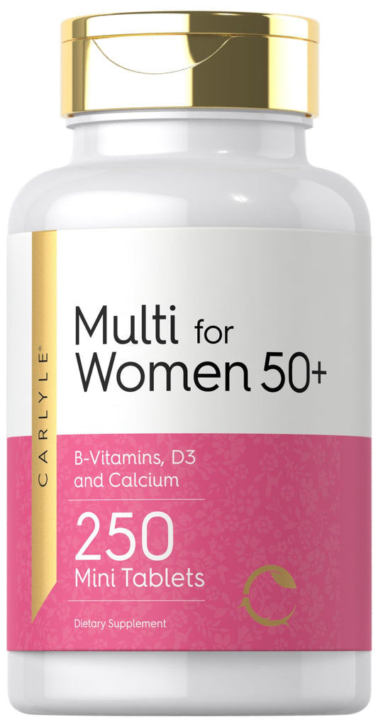 Carlyle Women’s 50+ Multivitamin – Iron-Free with B12, D3 & Calcium
