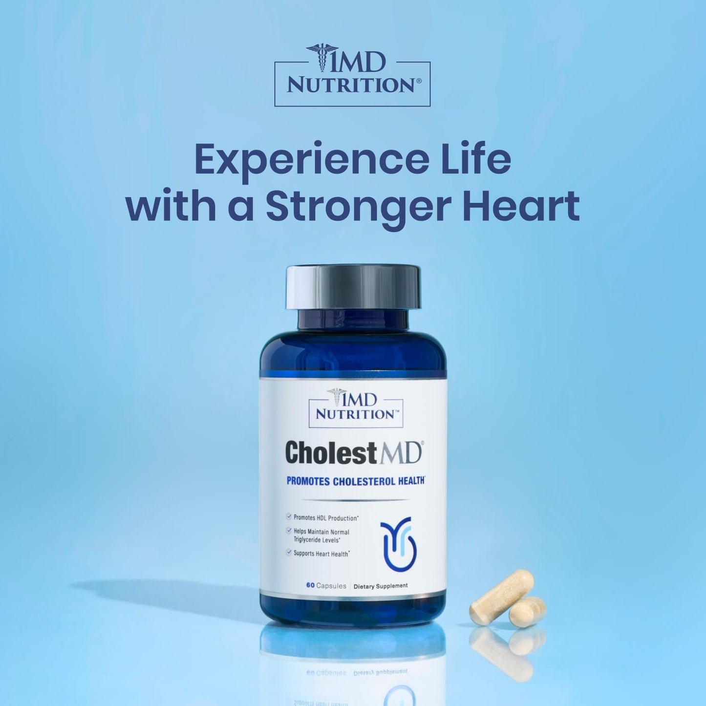 1MD CholestMD – Heart & Cholesterol Support with Bergavit – 60 Ct (67 characters)
