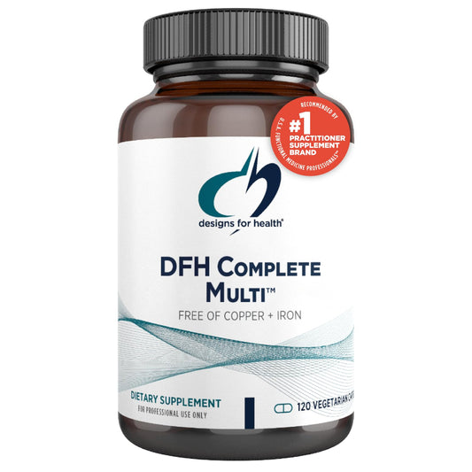 Designs for Health DFH Complete Multi - Comprehensive Multi Vitamin + Mineral Supplement with Folate, 1000 IU Vitamin D, Immune Support Vitamins - Multivitamin with No Copper, No Iron (120 Capsules)