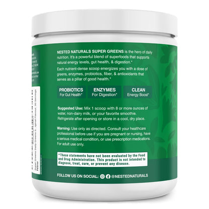 Super Greens Daily Greens Powder – Organic Superfoods & Probiotics, 30 Servings