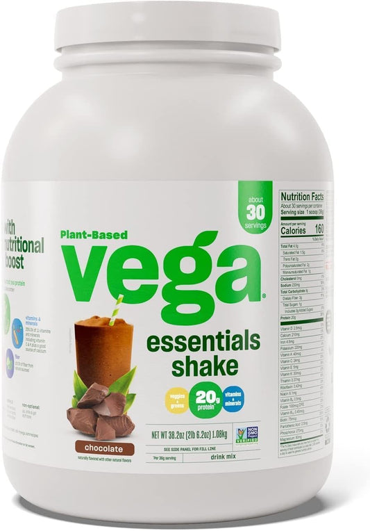 Vega Essentials Protein – Chocolate, Vegan, Superfoods, 2.4 lbs