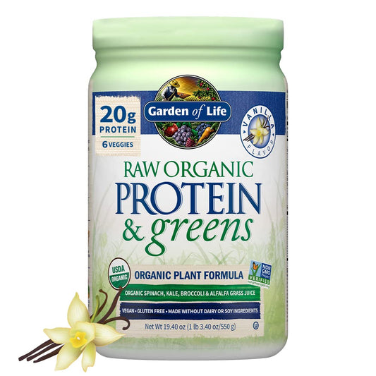 Garden of Life Raw Protein & Greens – Vanilla, Vegan, 20 Servings