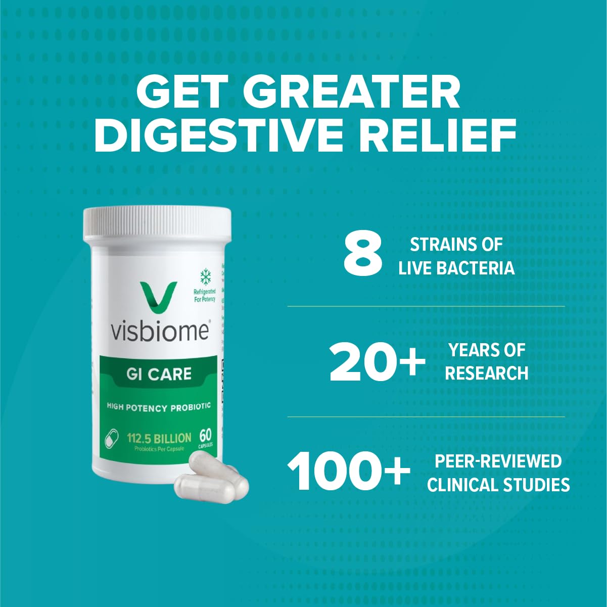 Visbiome GI Care – 112.5B CFU Probiotic for Gut Health & IBS Relief