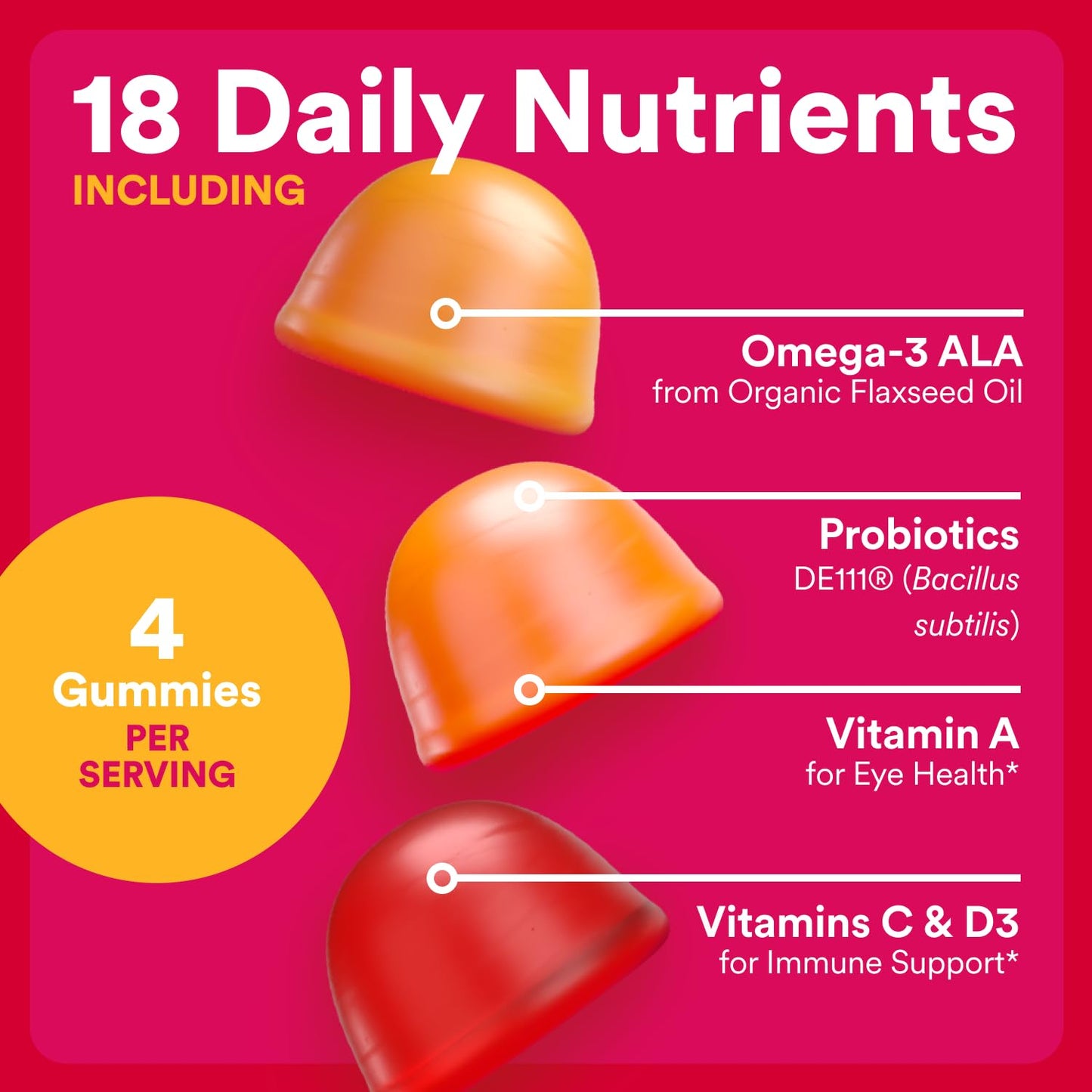 SmartyPants Organic Women’s Multivitamin – Biotin, Probiotics, Omega-3