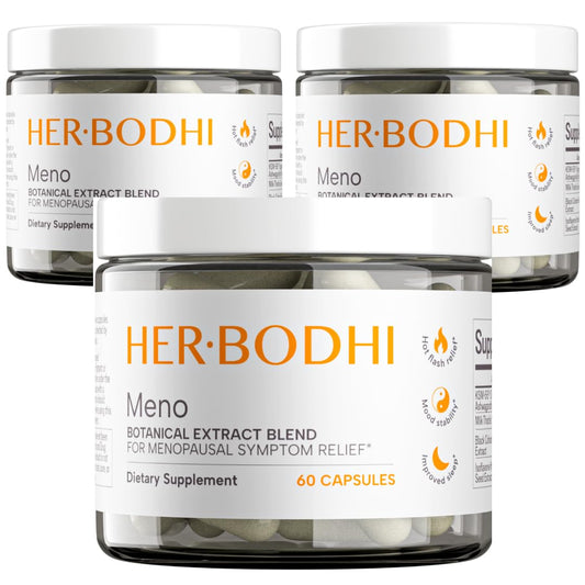 Her Bodhi Meno- Menopause Hormonal Balance for Women, Estrogen Soy Isoflavones Menopause Supplement for Women, Ashwagandha, Black Cohosh Hot Flashes Menopause Relief, Night Sweats Relief 180Caps