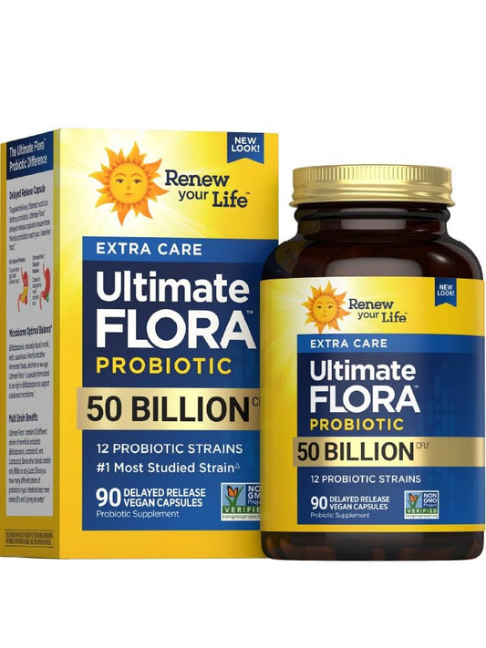 Renew Life Ultimate Flora – 50B CFU Probiotic for Digestive & Immune Support