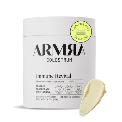 ARMRA Colostrum™ Premium Powder, Grass Fed, Gut Health Bloating Immunity Skin & Hair, Contains 400+ Bioactive Nutrients, Potent Bioavailable, Keto, Gluten & Fat Free (Unflavored | 120 Servings)