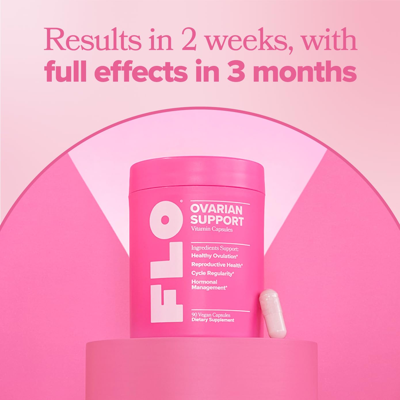 O Positiv FLO Ovarian Health Support - Hormone Balance for Women, Inositol Supplement with DIM, Myo-Inositol & D-Chiro Inositol, Folic Acid - Supports Healthy Ovulation, Cycle Regularity - 30 Servings