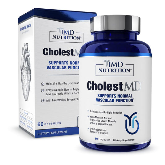 1MD CholestMD – Heart & Cholesterol Support with Bergavit – 60 Ct (67 characters)