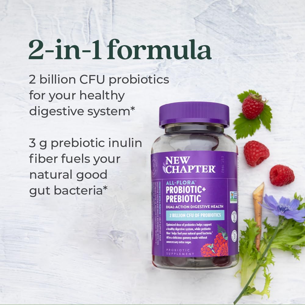 New Chapter All-Flora Gummies – Prebiotic Fiber & Vegan Gut Support