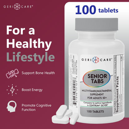 GeriCare Senior 50+ Multivitamin – Immune & Daily Support – 200 Ct