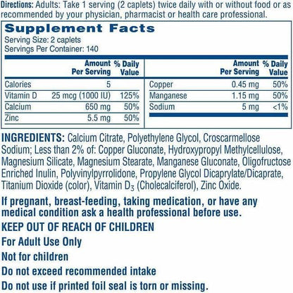 Citracal Maximum Plus – Calcium Citrate with D3 for Bone & Muscle Support (280 Caplets)