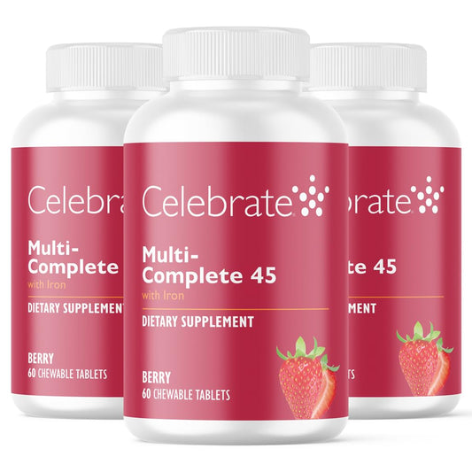 Celebrate Bariatric Chewable Multivitamin with Iron, Berry, 180 Ct
